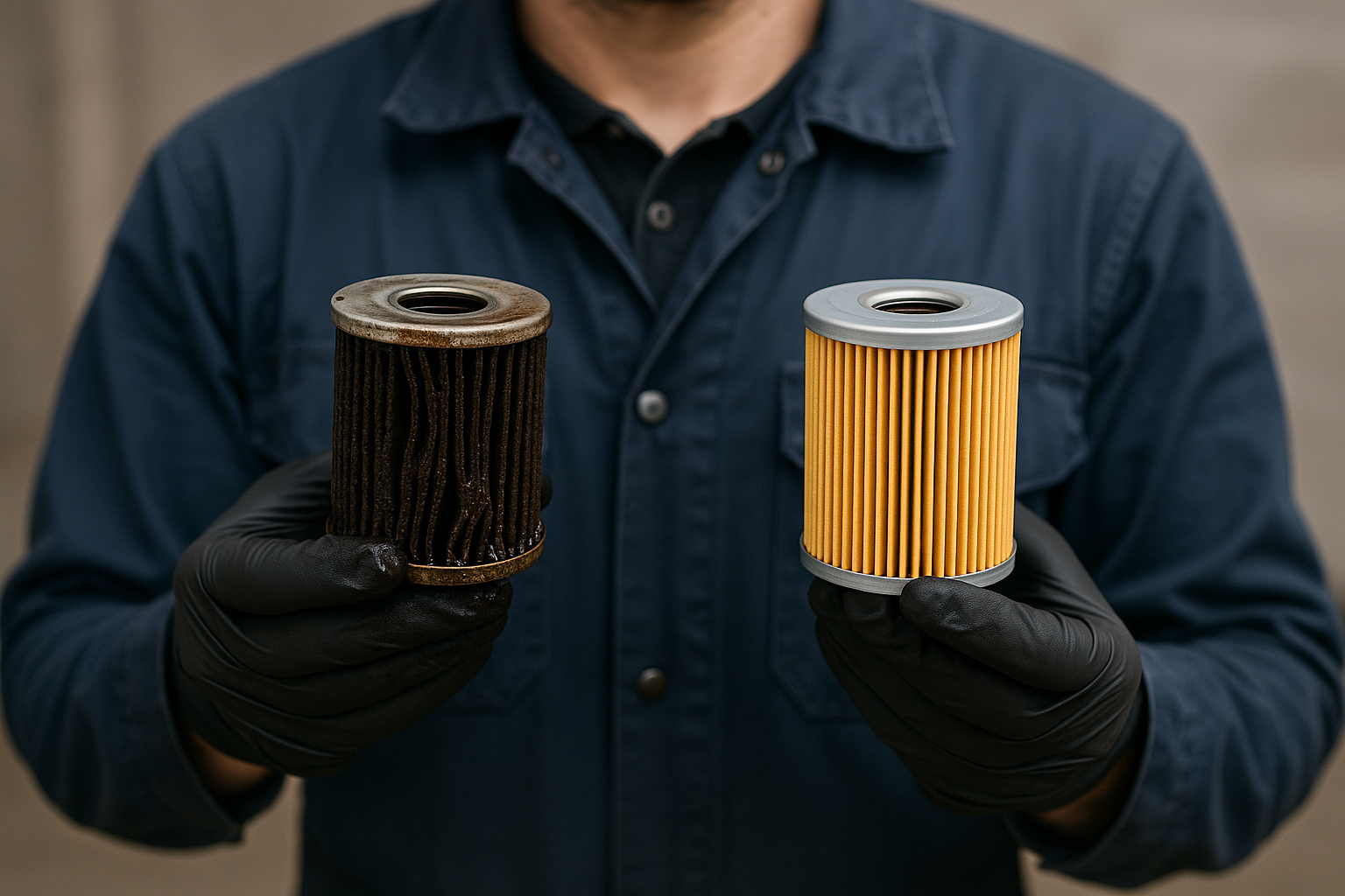 new vs old oil filter